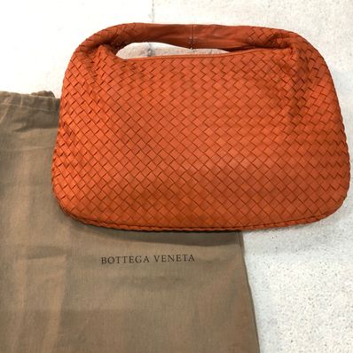 Bottega Veneta Intrecciato Handle Bag "Orange"