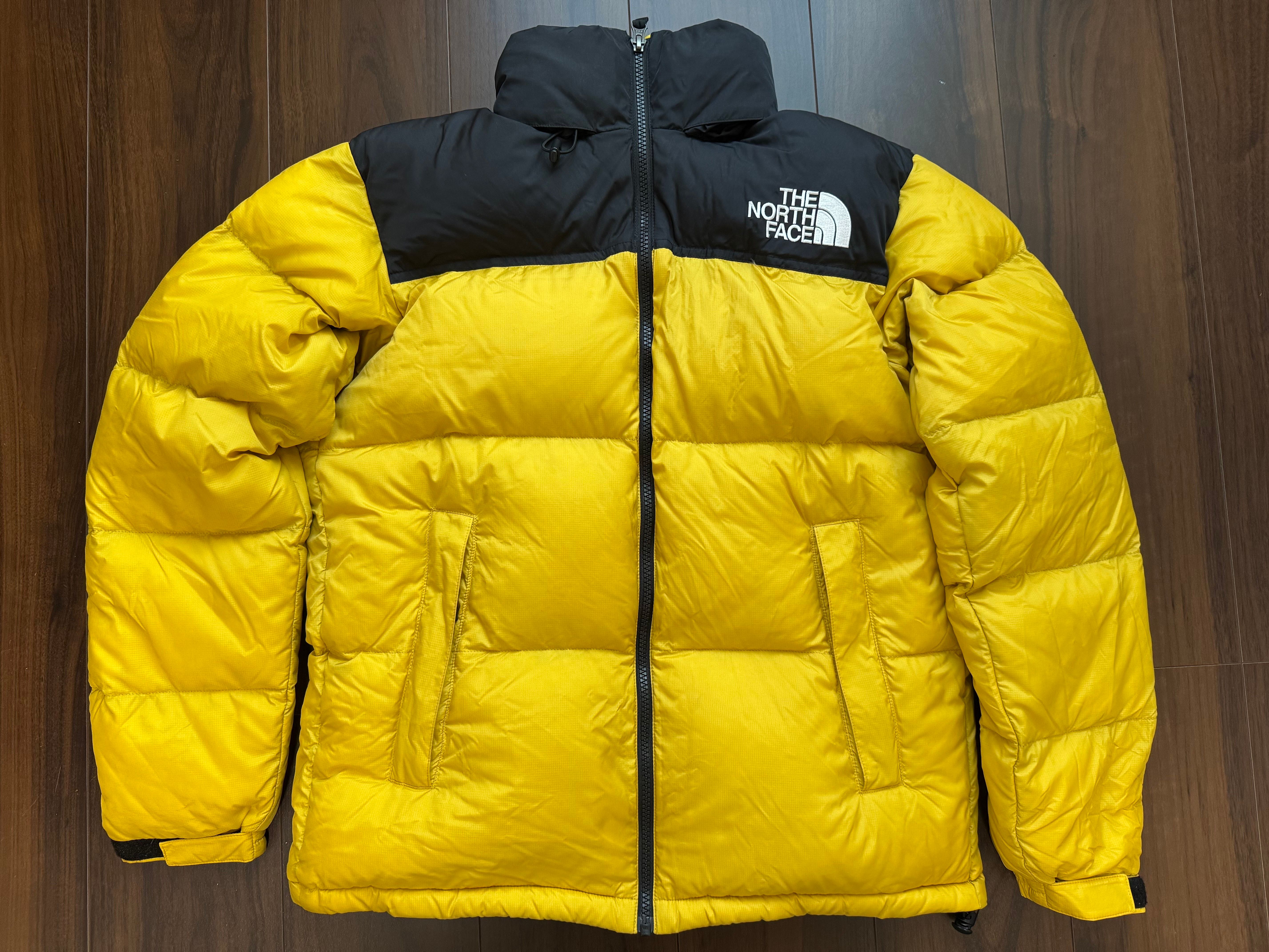 The North Face Nuptse Jacket 2021 "Black × Lightning Yellow"