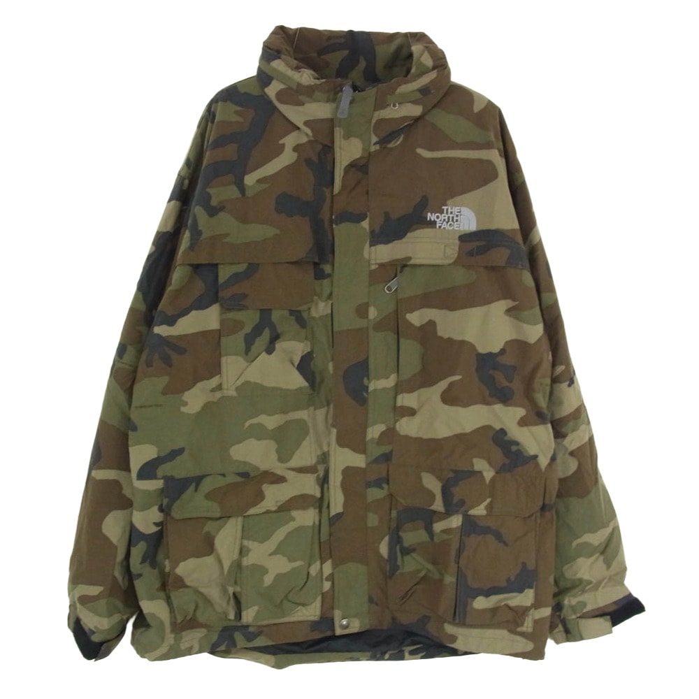 THE NORTH FACE ノースフェイス ジャケット NP11509 FRONTIERS PARKA フロンティアーズパーカー 迷彩 カモフラ ジャケット カーキ系 XL【中古】