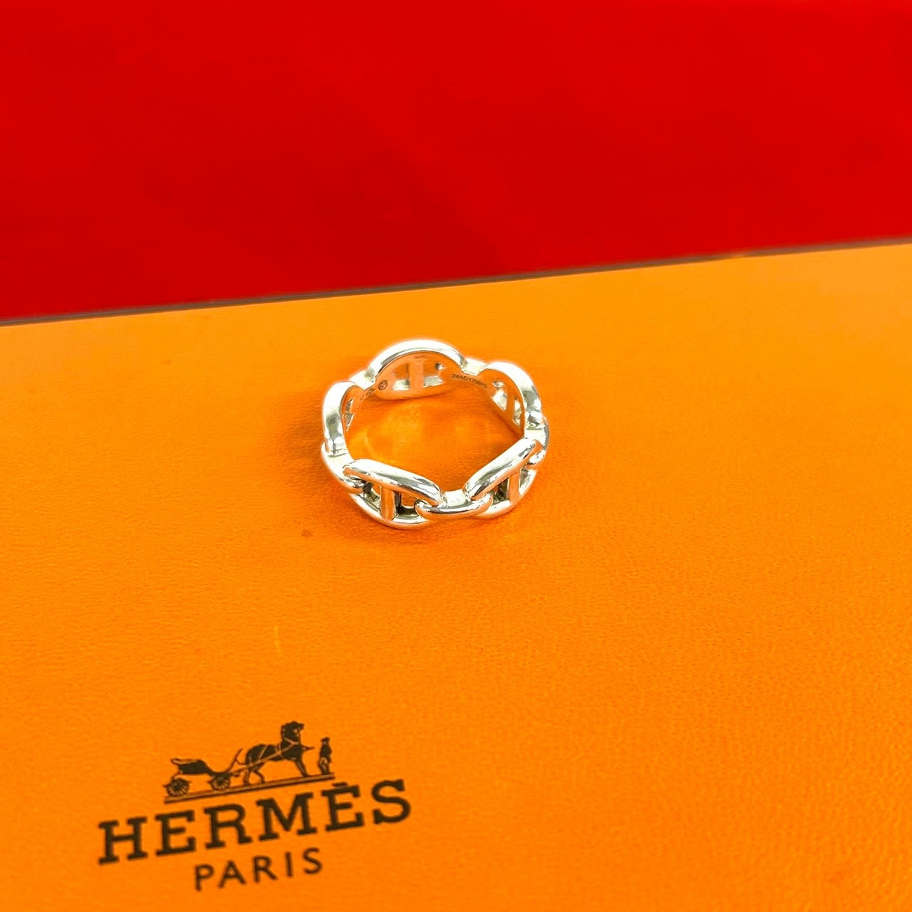 HERMES エルメス アンシェネ PM リング シルバー925 リング・指輪 16号 シルバー
 29058