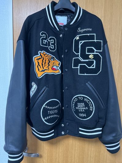 Supreme Tiger Varsity Jacket "Black"