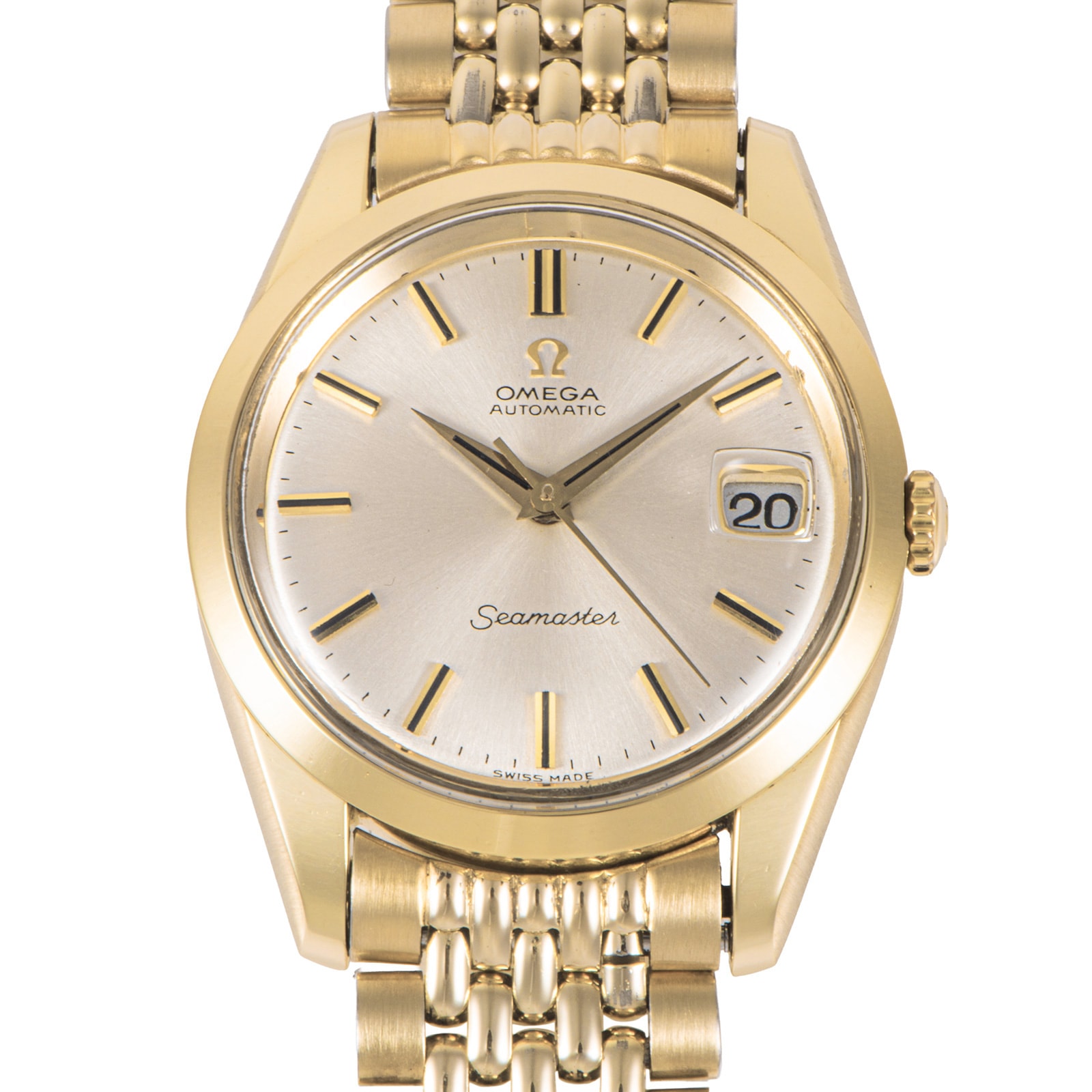 OMEGA オメガ シーマスターデイト クロノメーター 166010-67SC Cal.565 純正ライスブレス ドルフィンハンド GP【中古】