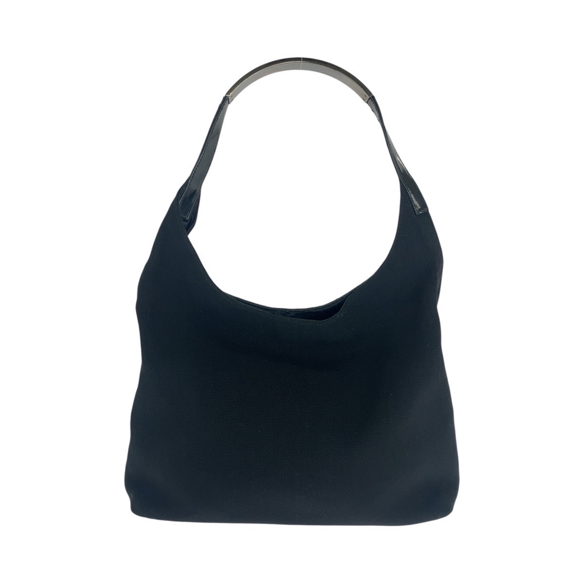 GUCCI グッチ ホーボー ブラック 黒 シルバー金具 キャンバス エナメル/ ショルダーバッグ 602017 【中古】
