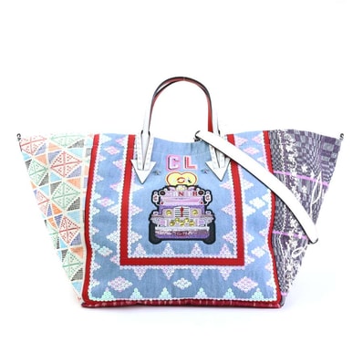 クリスチャンルブタン Christian Louboutin ハンドバッグ ショルダーバッグ マニラカバ キャンバス/レザー マルチカラー レディース【中古】 56812c
