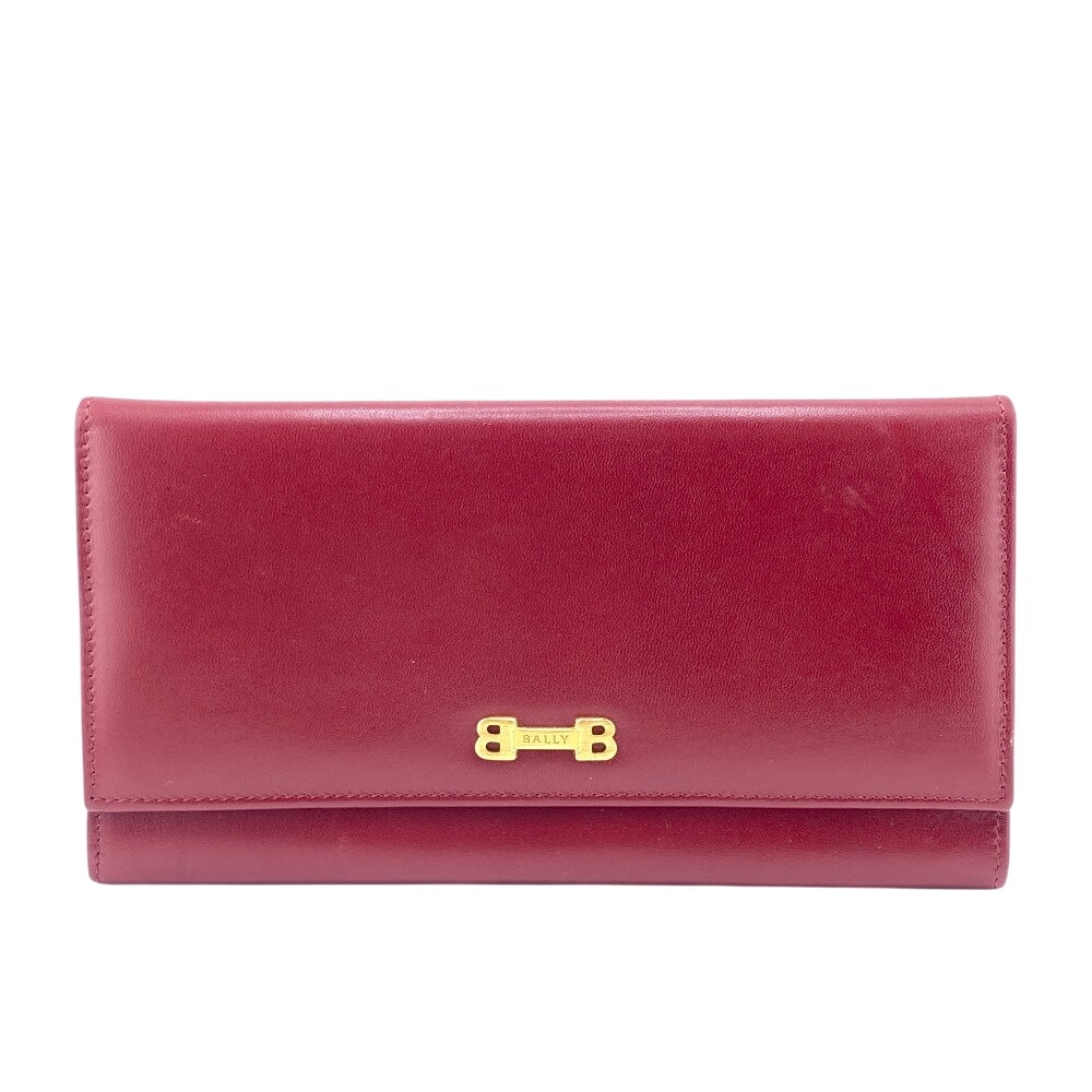 バリー BALLY 長財布 ヴィンテージ フラップ ボルドー