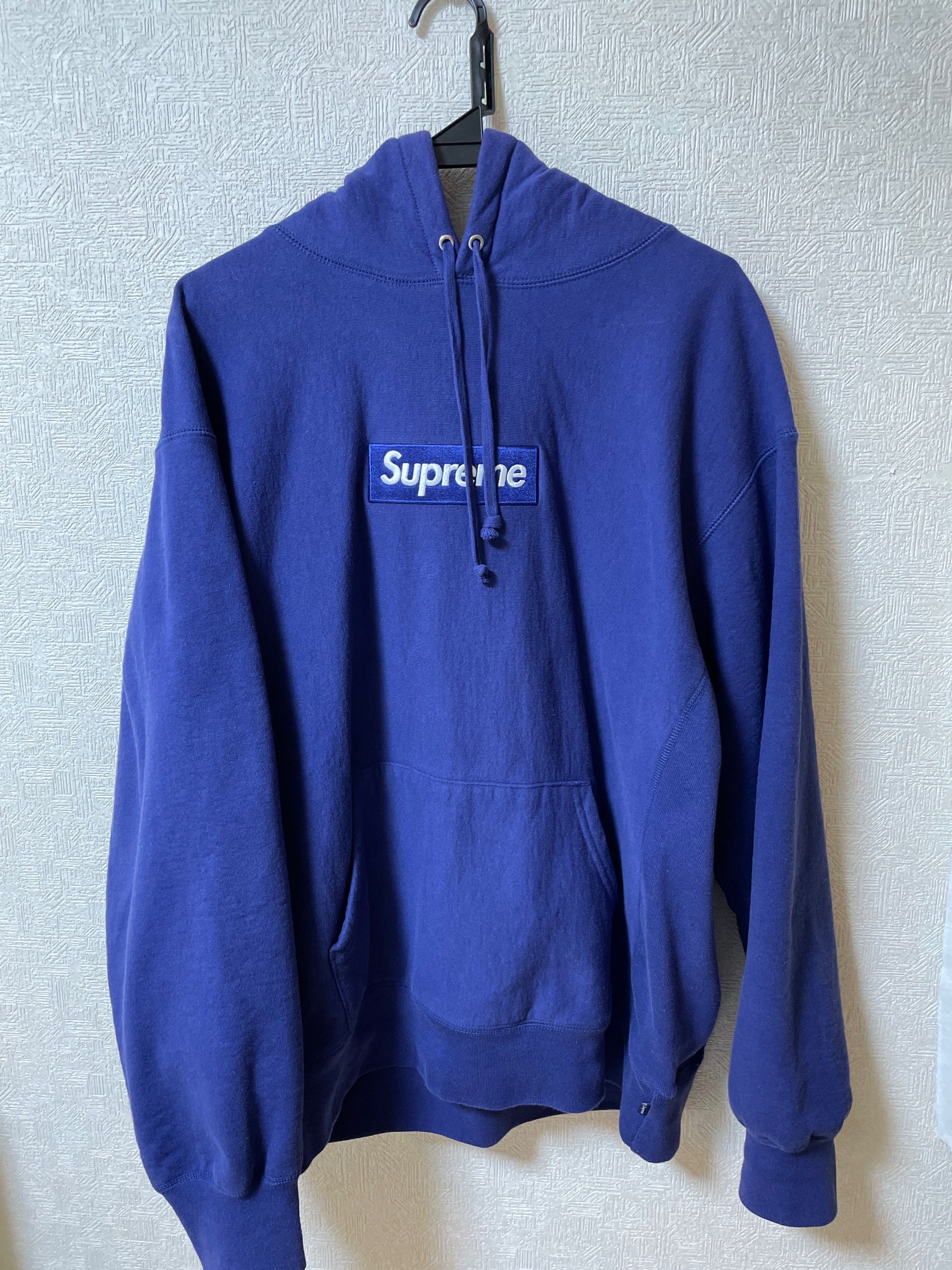 Supreme Box Logo Hooded Sweatshirt "Washed Navy" (21FW)