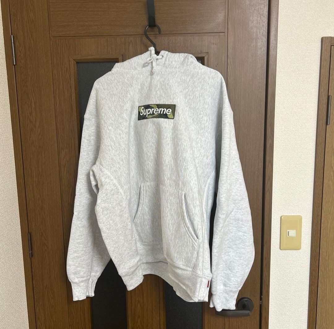 Supreme Box Logo Hooded Sweatshirt "Ash Grey" (23FW)