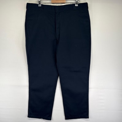 古着 ディッキーズ Dickies パンツ チノパン スラックス 874 ストレート ジッパーフライ 大きいサイズ W42 L30 ネイビー系 メンズ