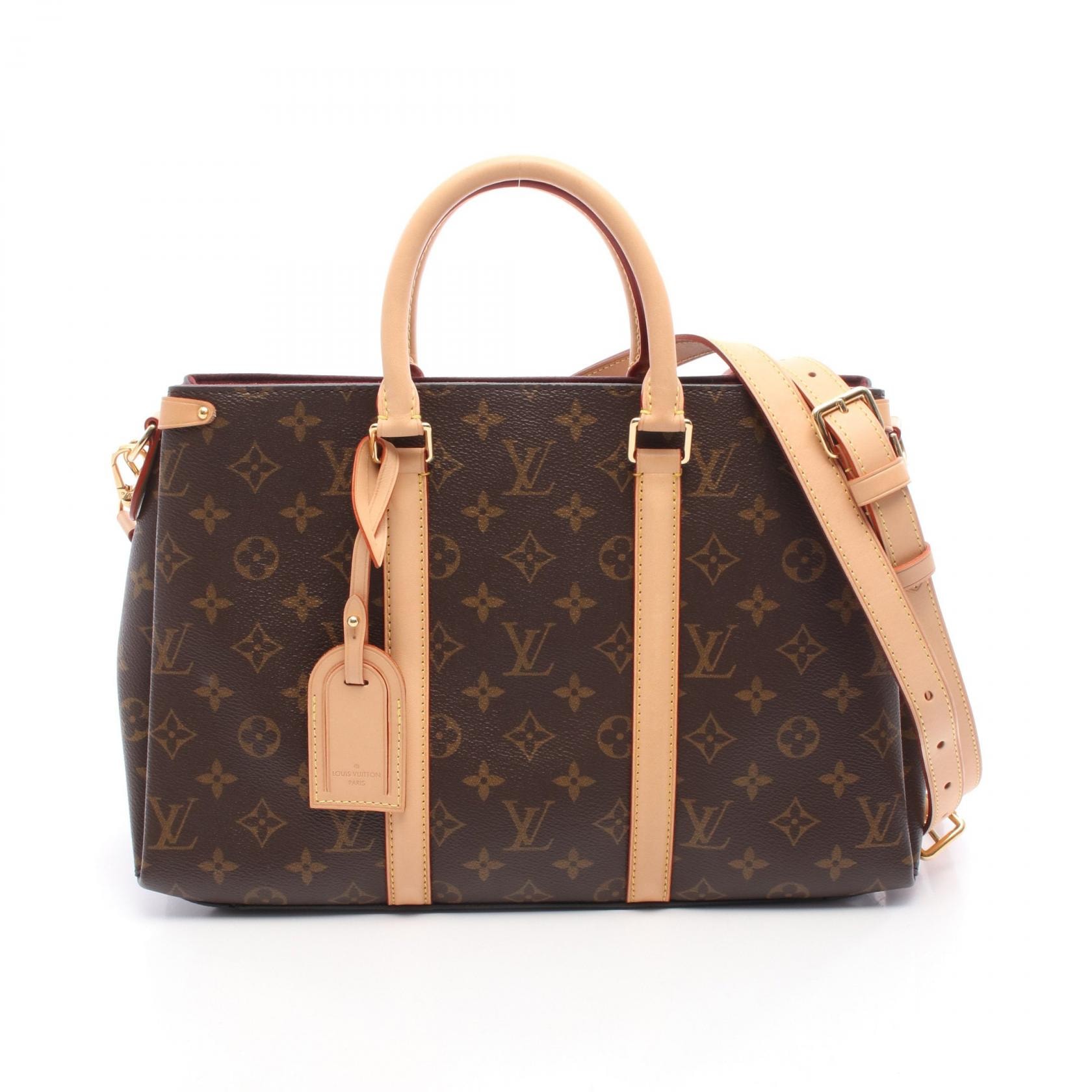 ルイ・ヴィトン LOUIS VUITTON スフロ MM ハンドバッグ バッグ PVCコーティングキャンバス レザー モノグラム レディース ブラウン系 M44816 【中古】