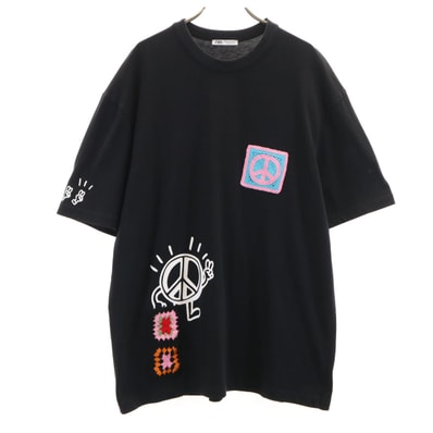 ZARA ザラ 半袖 Tシャツ XL ブラック