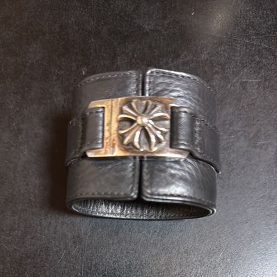 Chrome Hearts Wide Harness Clasp Bracelet "Black"