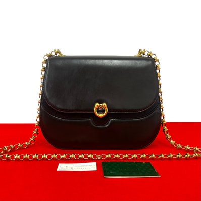 GUCCI グッチ レザー ショルダーバッグ ブラウン
65456