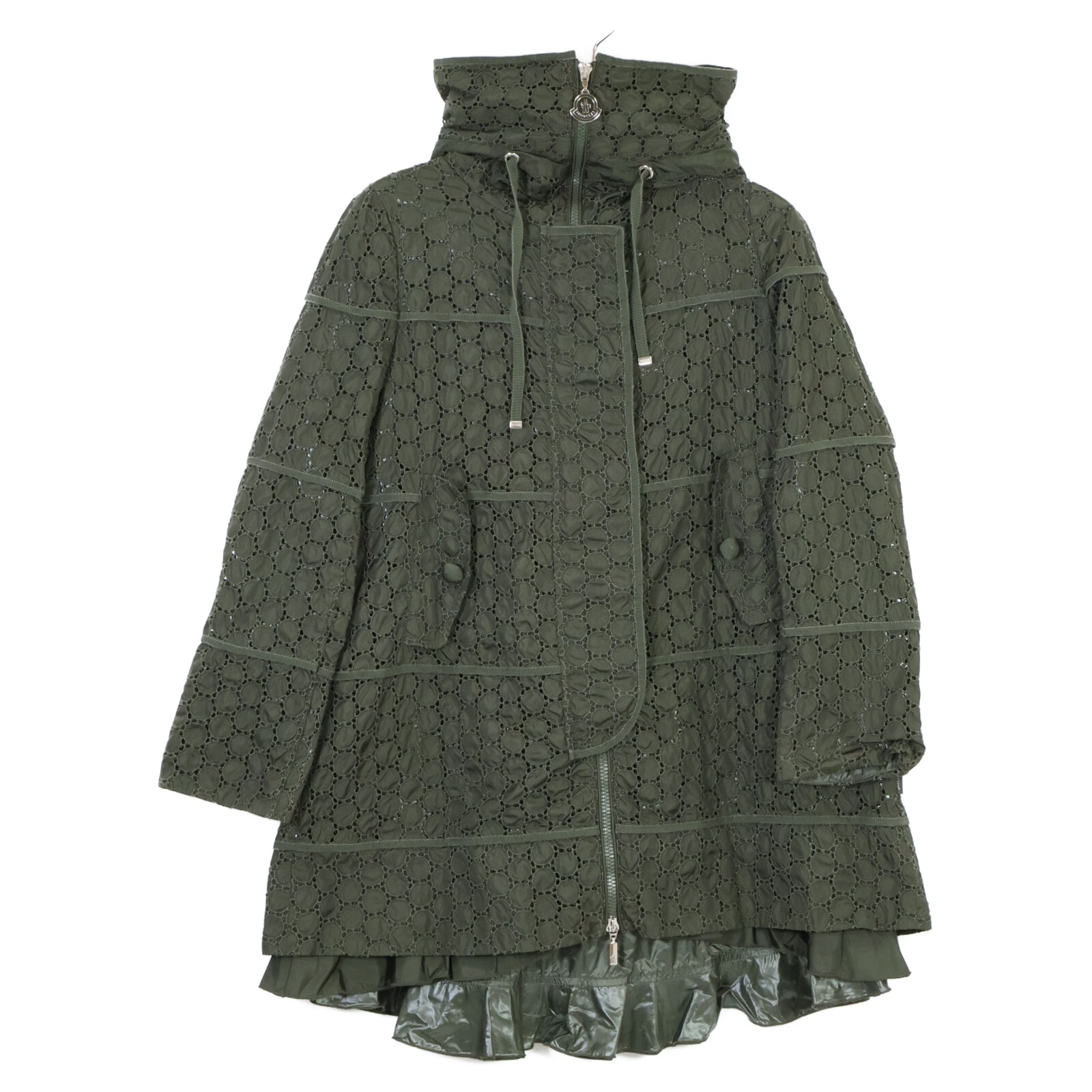 モンクレール カーキ ALBATRE レース スプリングコート 0