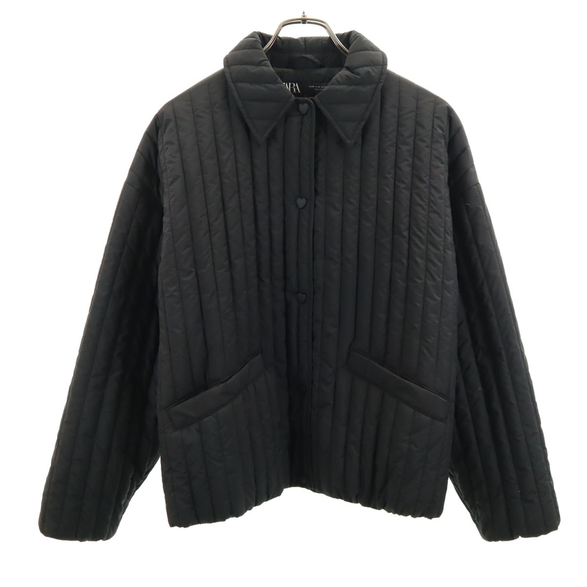 ZARA ザラ キルティングジャケット M ブラック 中綿