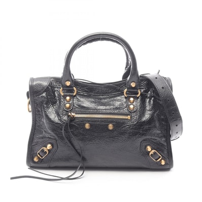 バレンシアガ BALENCIAGA Le City Small ル シティ スモール 2WAY ハンドバッグ バッグ レザー レディース ブラック系 811442210F61000 【新品】