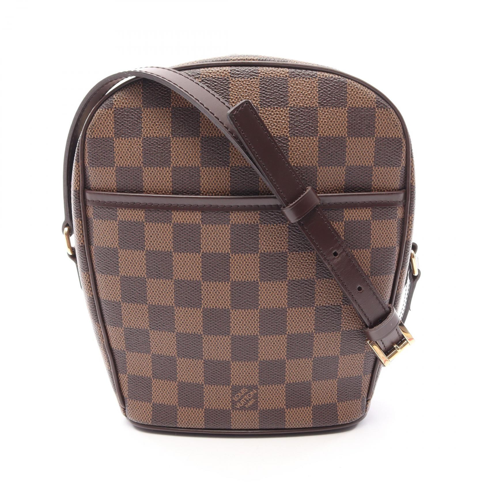 ルイ・ヴィトン LOUIS VUITTON イパネマPM ダミエエベヌ ショルダーバッグ バッグ PVCコーティングキャンバス レザー レディース ブラウン系 N51294 【中古】