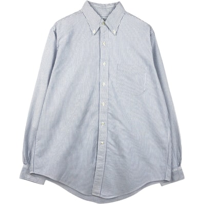 古着 ブルックスブラザーズ Brooks Brothers 長袖 ボタンダウンストライプシャツ USA製 メンズL相当/eaa666214