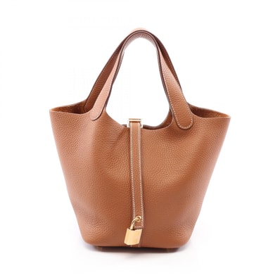 エルメス HERMES ピコタンロックPM ゴールド ハンドバッグ バッグ トリヨンクレマンス トリヨンクレマンス Z刻印(2021年製造) レディース ブラウン系 【中古】