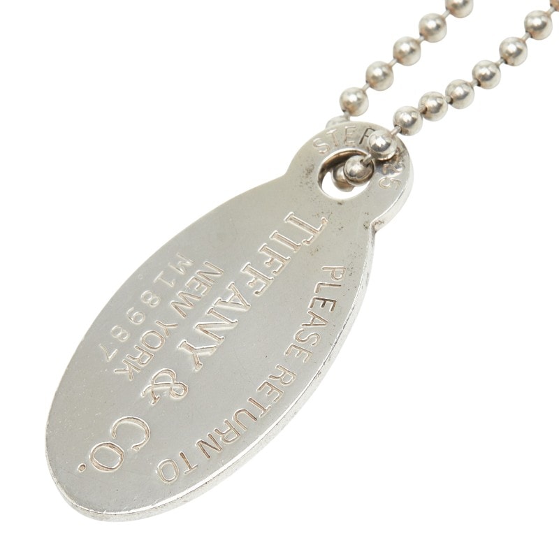 ティファニー リターントゥ ティファニー オーバルタグ ロングネックレス SV925 シルバー レディース TIFFANY&Co. 【中古】