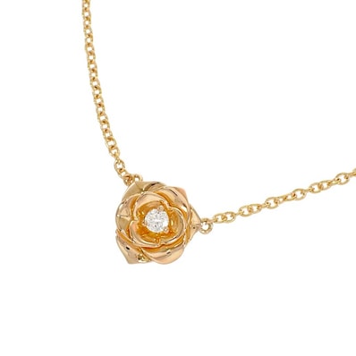 ピアジェ PIAGET ローズ ペンダント G33U0081 ネックレス K18ピンクゴールド ゴールド ダイヤモンド レディース【中古】【Aランク】