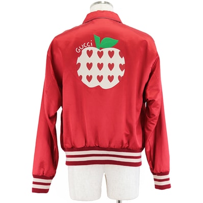 新品同様 グッチ ジャケット メンズ レッド 48 GUCCI