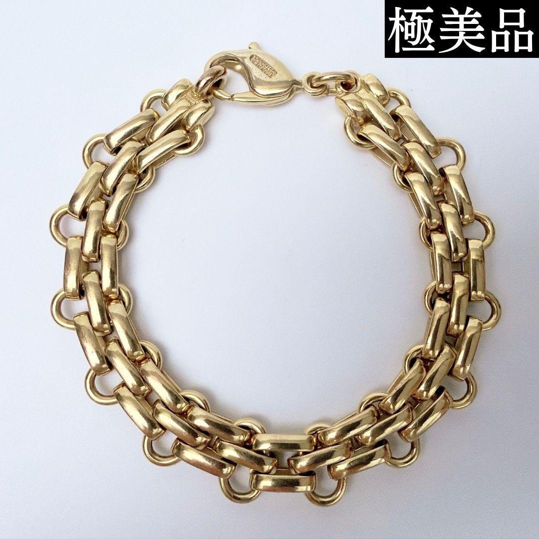 【極美品】Christian Dior クリスチャンディオール ヴィンテージ チェーン ブレスレット ゴールド アクセサリー