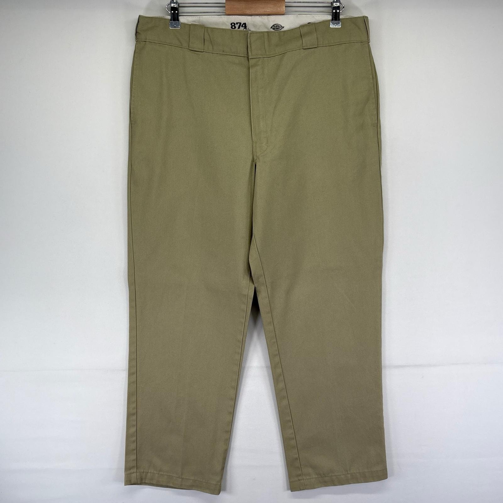古着 ディッキーズ Dickies パンツ 874 ワンポイントロゴ ワークパンツ 大きいサイズ チノパン W38 L30  ベージュ系 メンズ