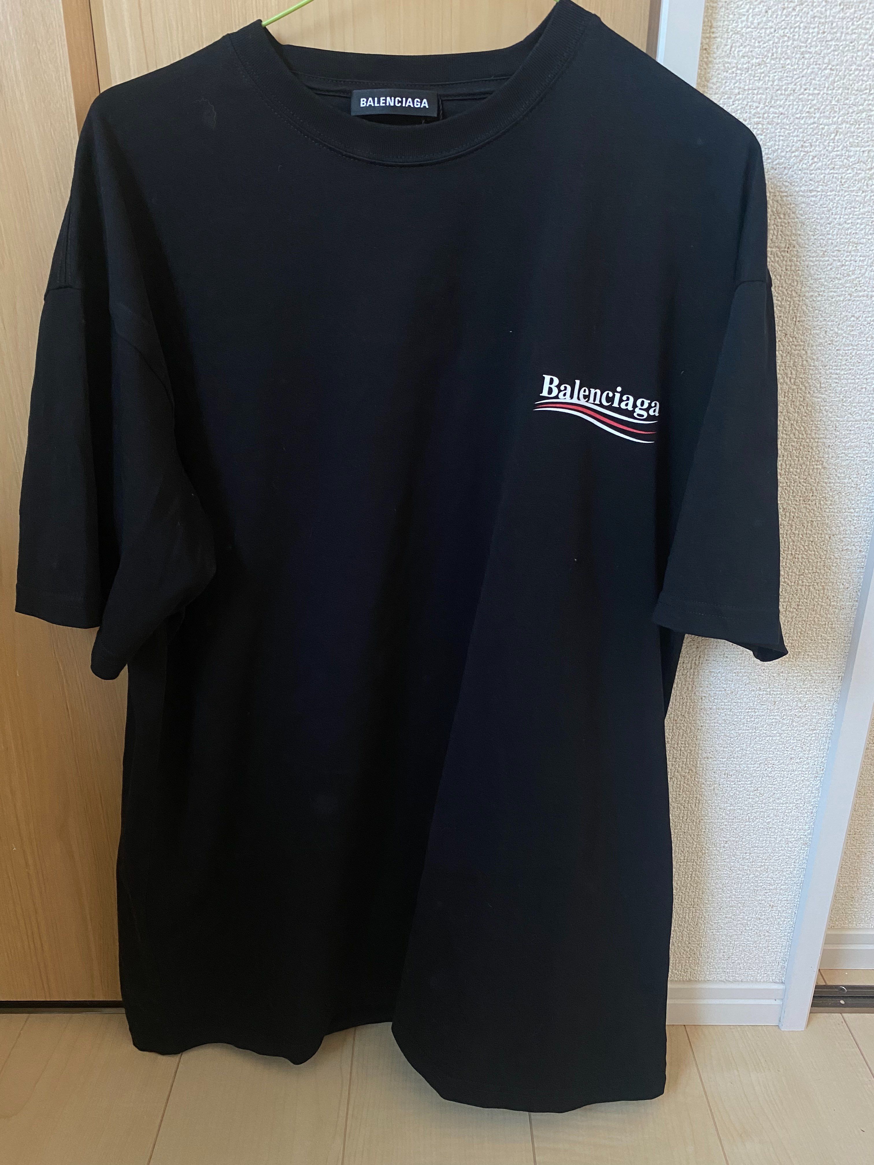 バレンシアガ ポリティカル キャンペーン ロゴ オーバーサイズ Tシャツ