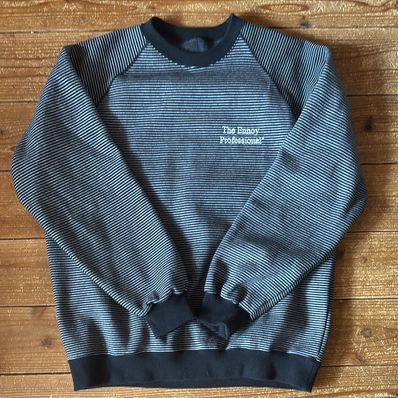ENNOY Border Crew Neck Sweat "Black×White"