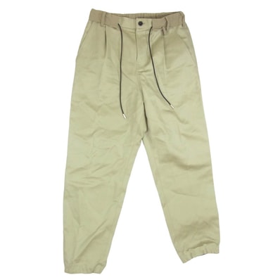 Sacai サカイ パンツ 22AW 23-03147M Cotton Chino Pants ドローストリング トラウザーズ パンツ カーキ系 2【中古】