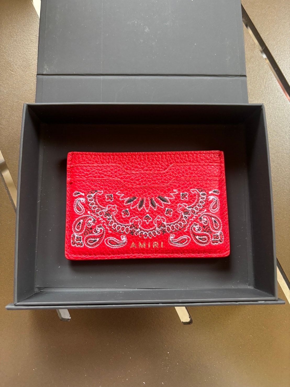 AMIRI Bandana Card Holder "Red"