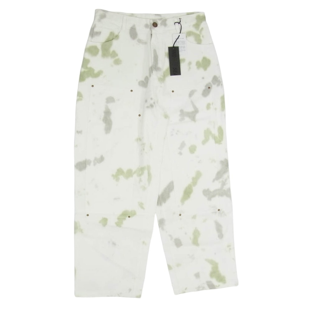 WIND AND SEA ウィンダンシー パンツ 24SS WDS-O-DYED-24-Q4-PT-01 Uneven Dye Painter Pant アンイーブン ダイ ペインター パンツ ホワイト系 M【新古品】【未使用】【中古】