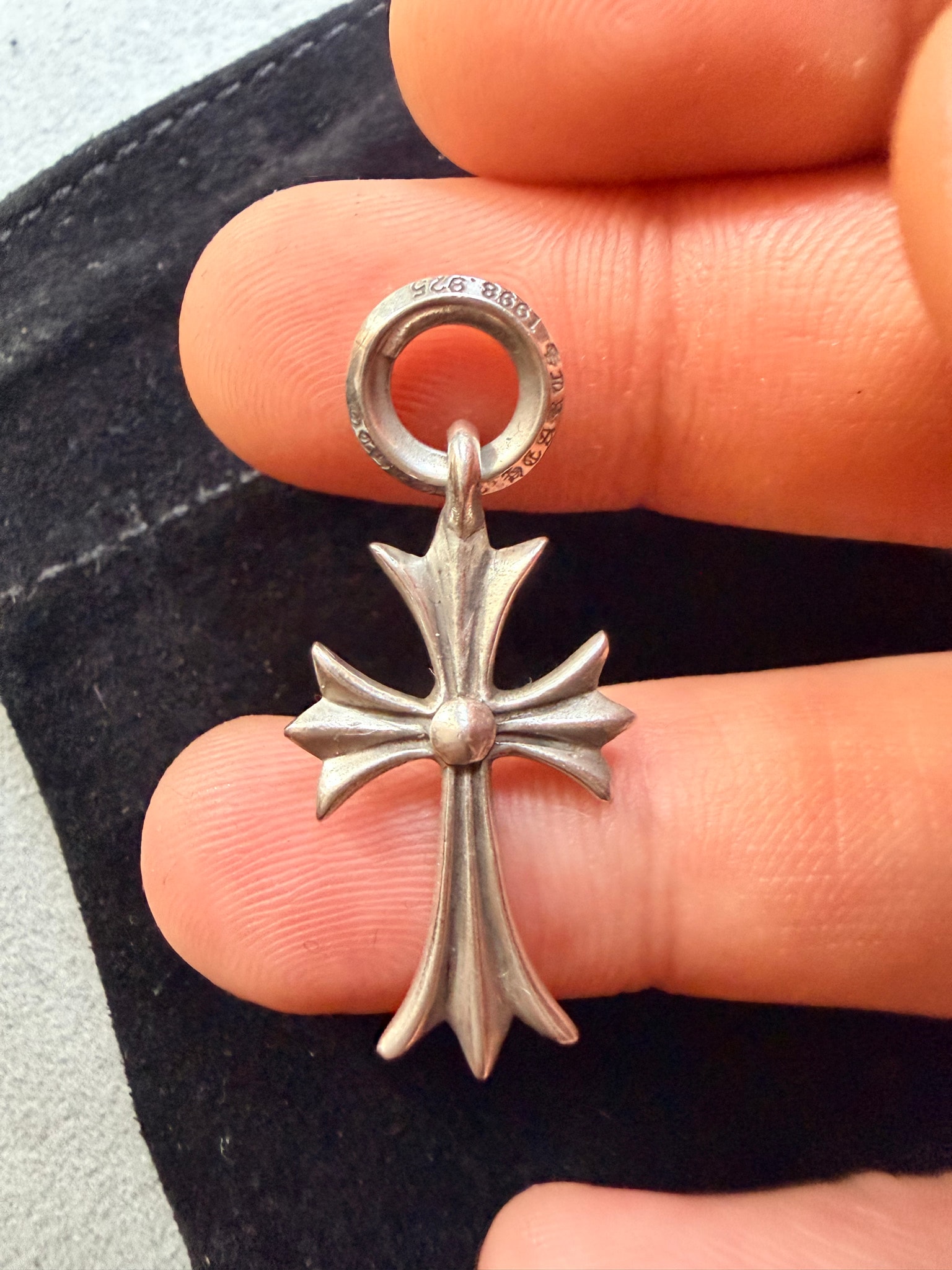 Chrome Hearts Tiny CH Cross Charm "Silver"