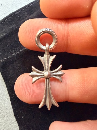 Chrome Hearts Tiny CH Cross Charm "Silver"