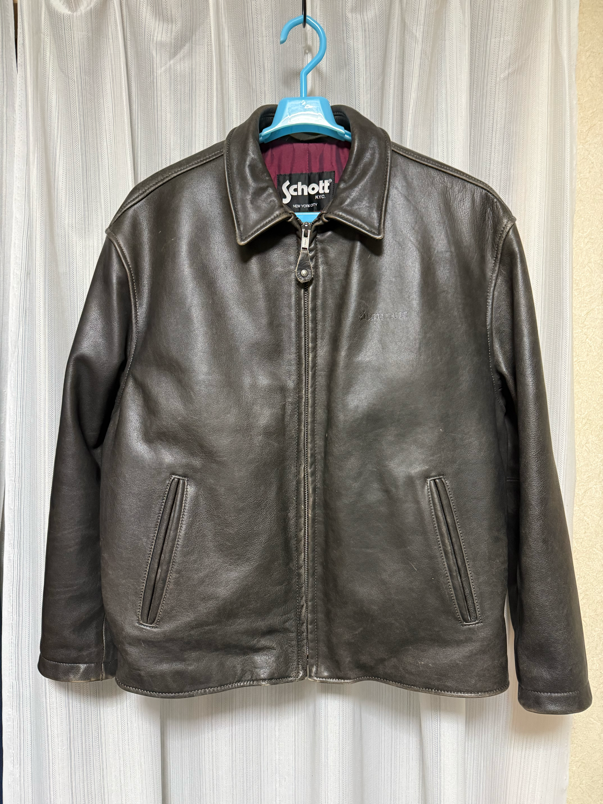 Supreme x Schott Leather Racer Jacket "Black"