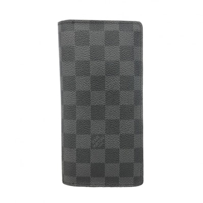 【6gd4027】ルイヴィトン 長財布 ダミエ・グラフィット ポルトフォイユ ブラザ N62665 ブラック グレー【中古】メンズ