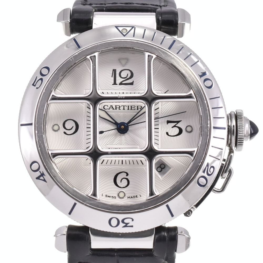 カルティエ CARTIER W3104055 パシャ 38 グリッド デイト 自動巻き メンズ 良品 A#146617