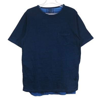 SOPHNET. ソフネット 16SS INDIGO BACK PANEL LONG POCKET TEE SOPH-167058 インディゴ バック パネル ロング ポケット Tシャツ ネイビー ショートスリーブ カットソー サイズS