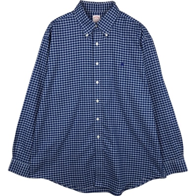 古着 ブルックスブラザーズ Brooks Brothers Est.1818 長袖 ボタンダウンチェックシャツ メンズXL相当/eaa614072