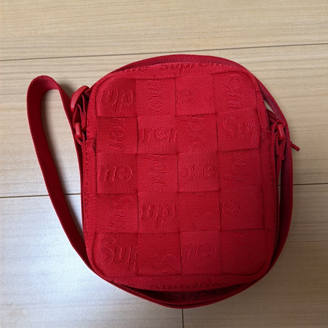Supreme Woven Shoulder Bag "Red" (23SS)