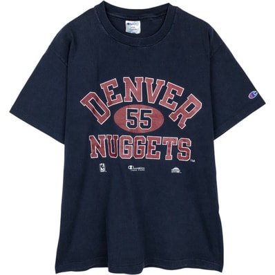 古着 90年代 チャンピオン Champion NBA DENVER NUGGETS デンバー ナゲッツ ロゴプリントTシャツ USA製 メンズL相当 ヴィンテージ/eaa656976