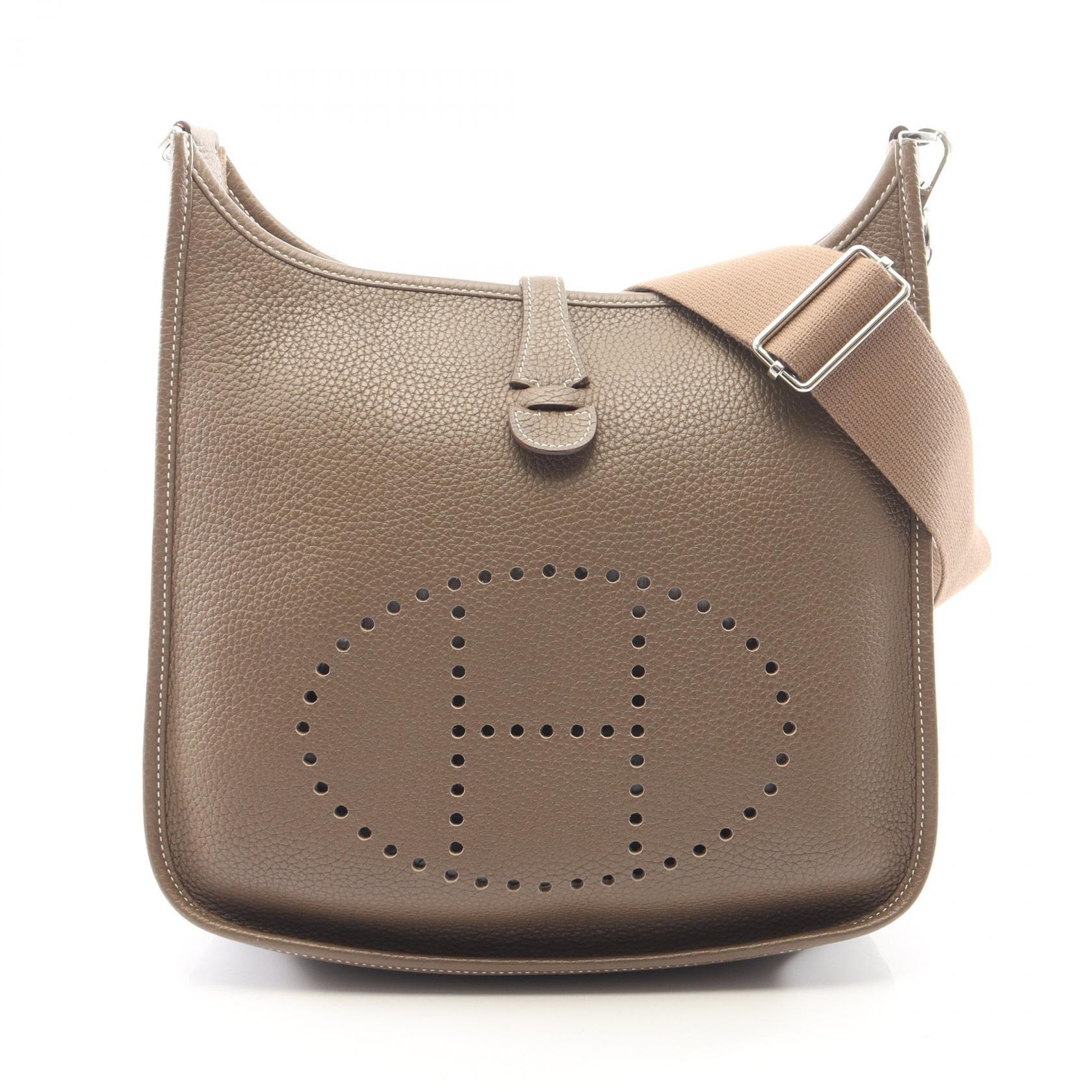 エルメス HERMES エヴリン 3 トロワ PM ショルダーバッグ バッグ レザー トリヨンクレマンス トリヨンクレマンス エトゥープ D刻印(2019年製造) レディース グレー系 【中古】