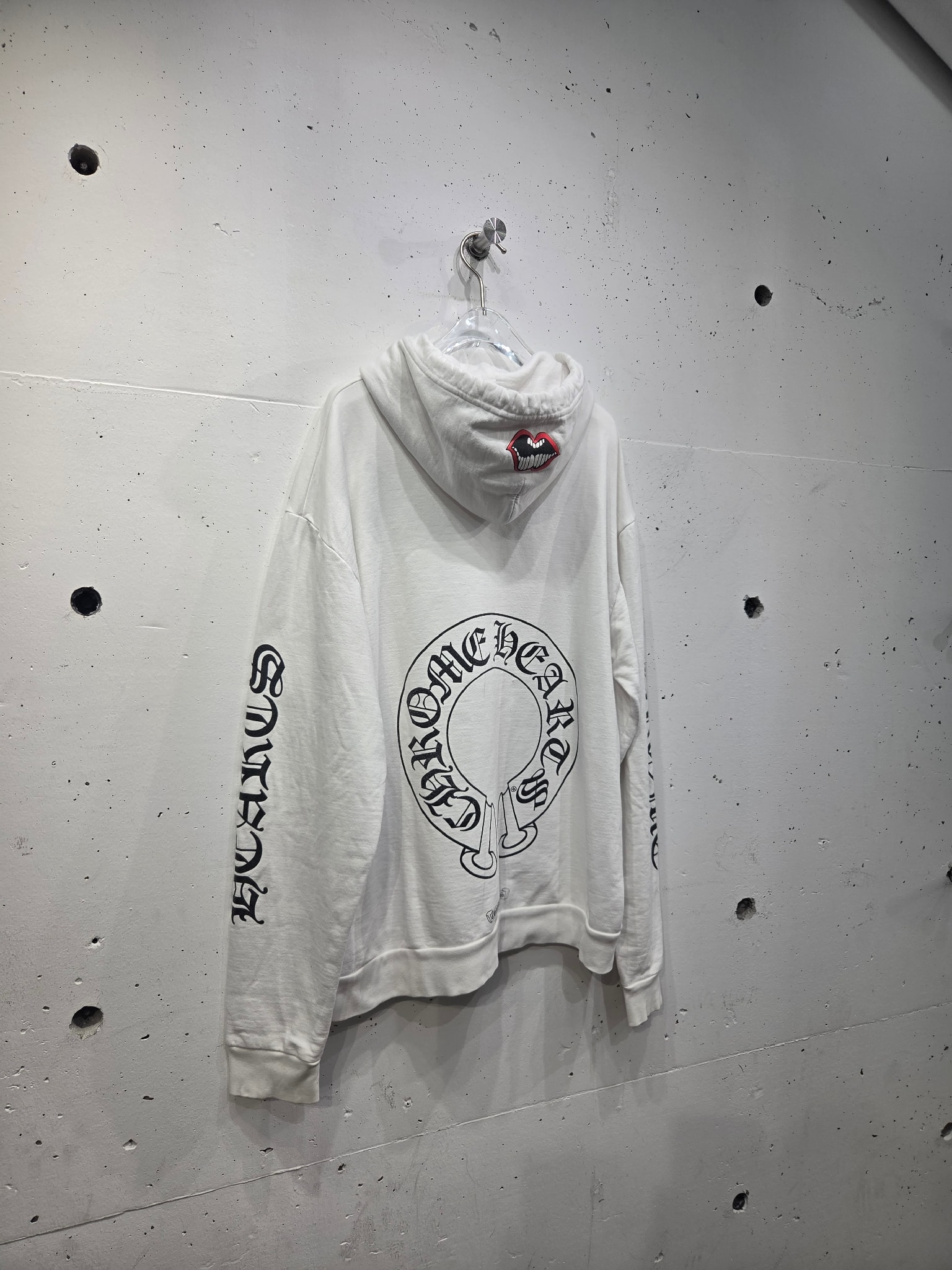 Chrome Hearts Matty Boy Chomper Horseshoe Pullover Hoodie "White"