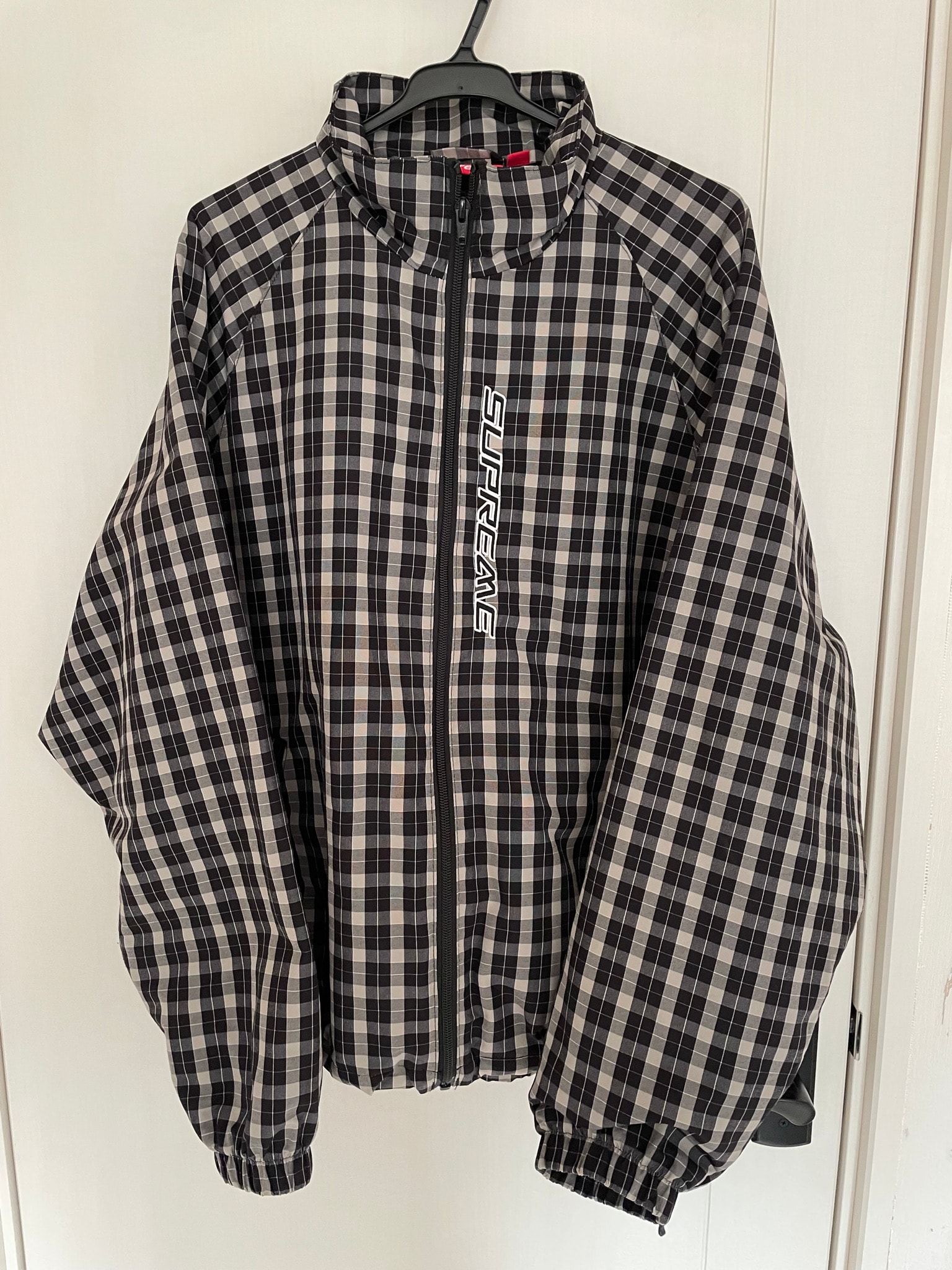 Supreme Plaid Track Jacket "Black"