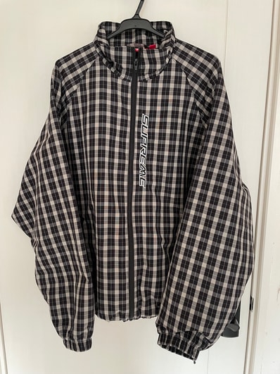 Supreme Plaid Track Jacket "Black"