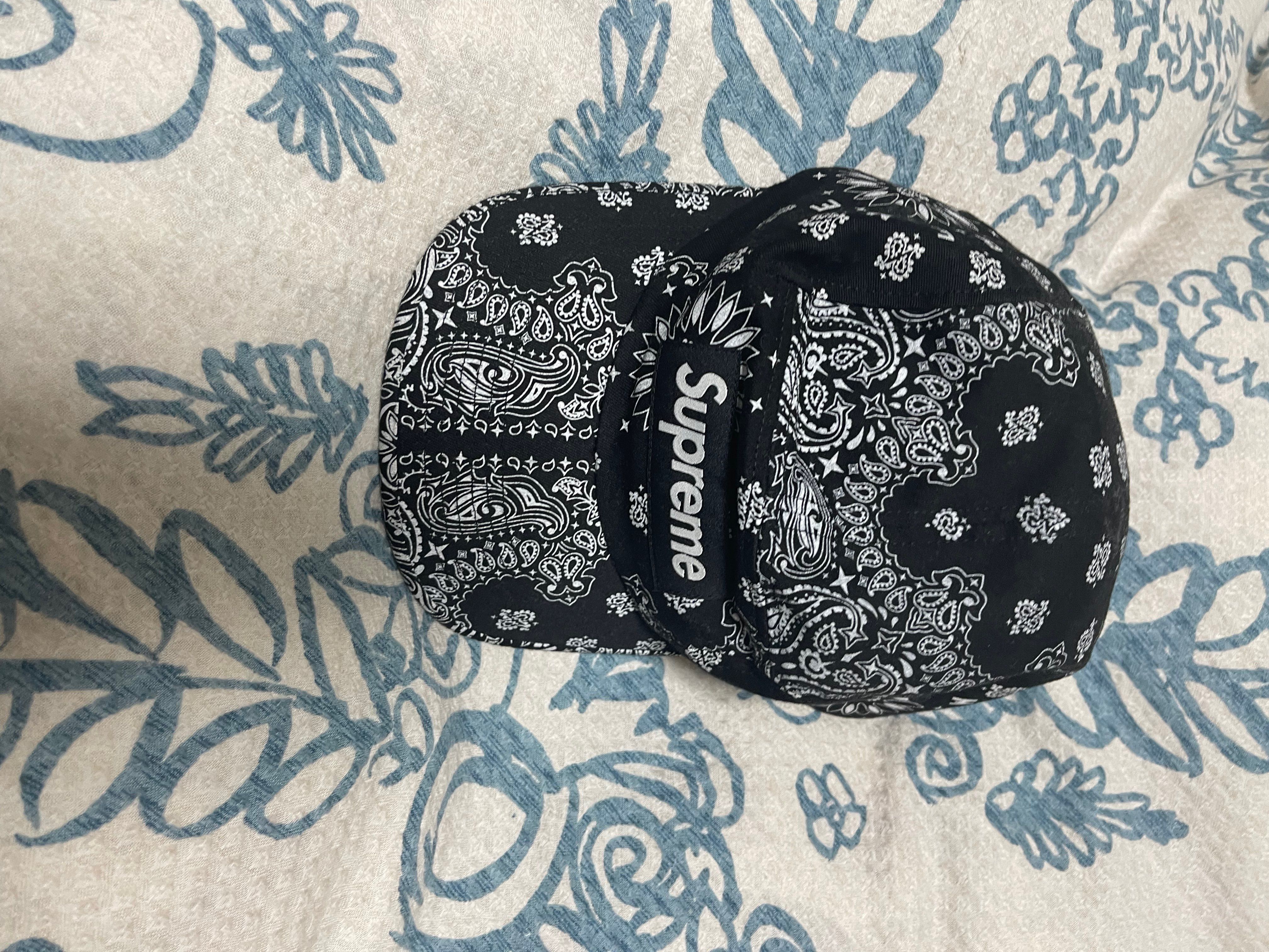 Supreme Bandana Camp Cap "Black"