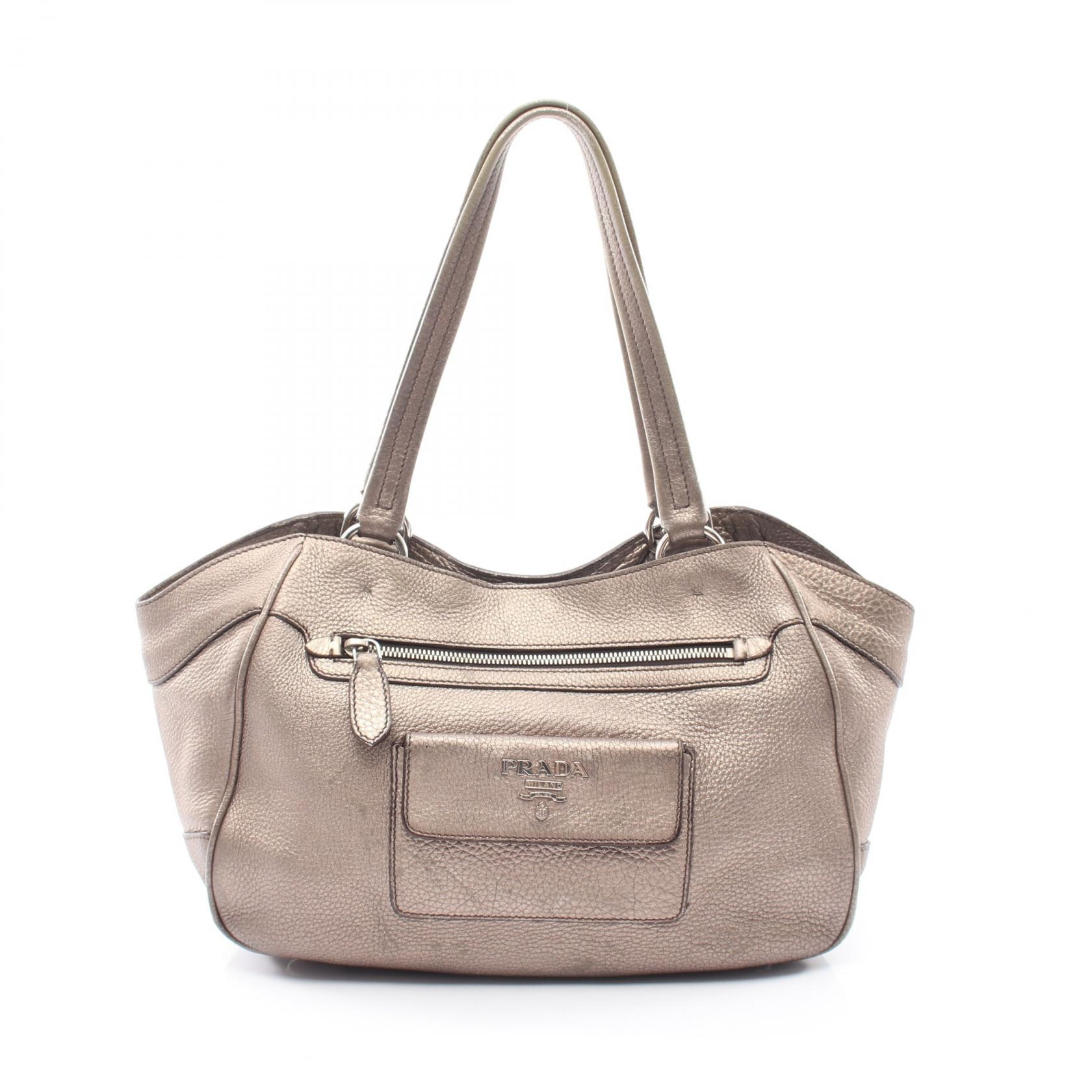 プラダ PRADA VIT.DAINO トートバッグ バッグ レザー レディース ブラウン系 【中古】