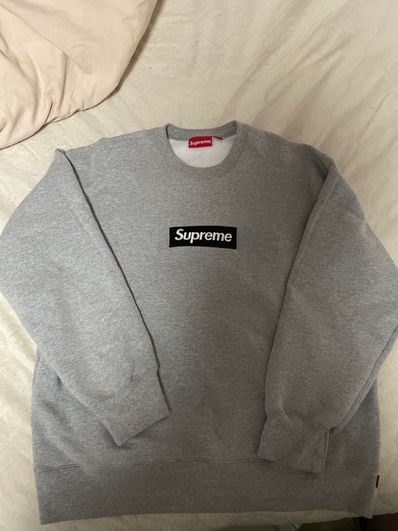 Supreme Box Logo Crewneck "Heather Grey" (22FW)