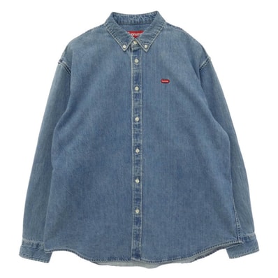 Supreme シュプリーム 25SS Small Box Denim Shirt スモールボックス デニム 長袖 ボタンダウン シャツ ブルー系 L【中古】