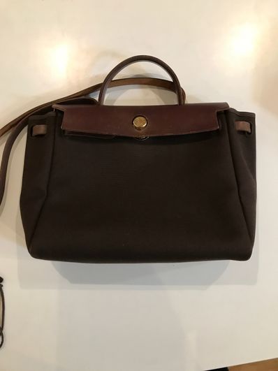 Hermes Her Bag PM Toile-Of "Brown"